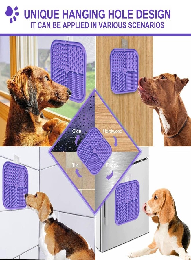 Veemok Mat for Dogs | Cats (2 Pack) - Slow Feeder Mat for Anxiety Relief Training - Calming Pet Mat for Bathing, Grooming, and Feeding Peanut Butter, Yogurt, Puree - Pet Supply Essentials - Image 4